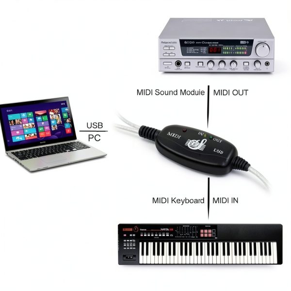 TENINYU USB MIDI Cable for PC-6