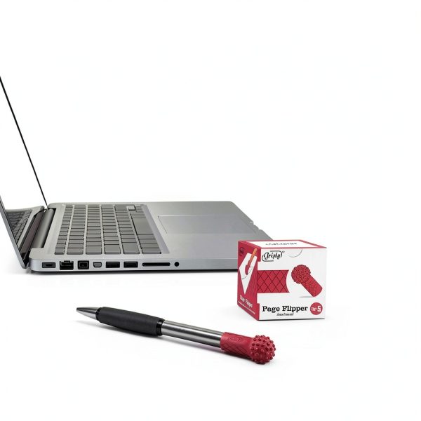 Griply Rubber Page Flipper Red Round Pen Accessory-6